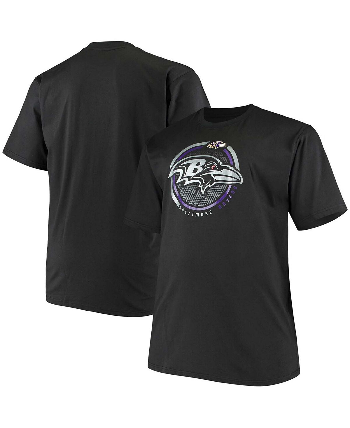 

Мужская черная футболка Big and Tall Baltimore Ravens Color Pop Fanatics, Черный