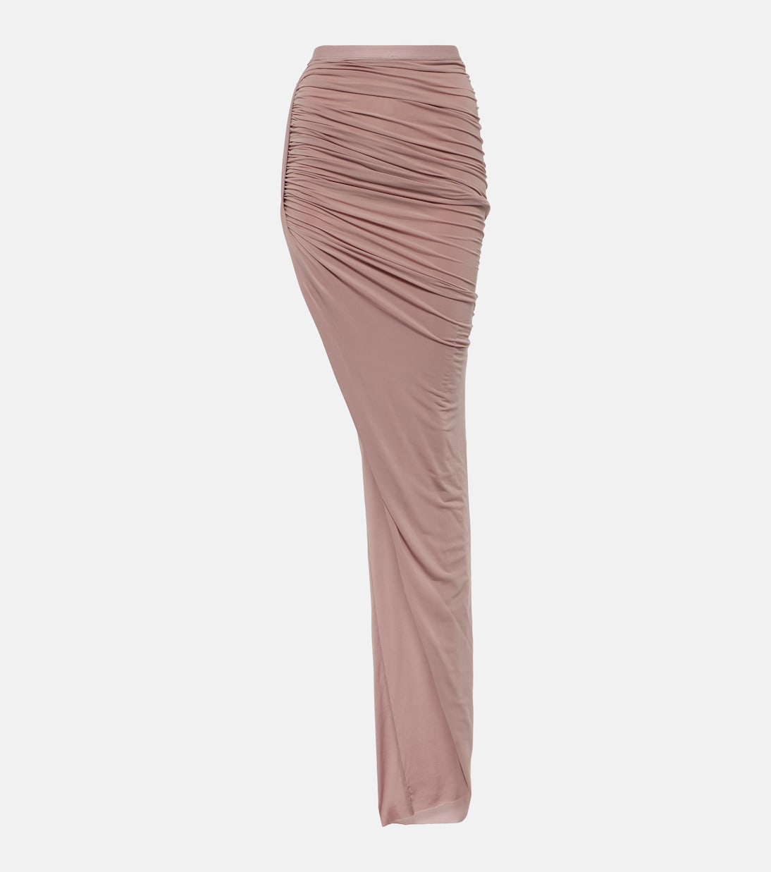 Асимметричная юбка макси из купро с высокой посадкой Rick Owens, розовый