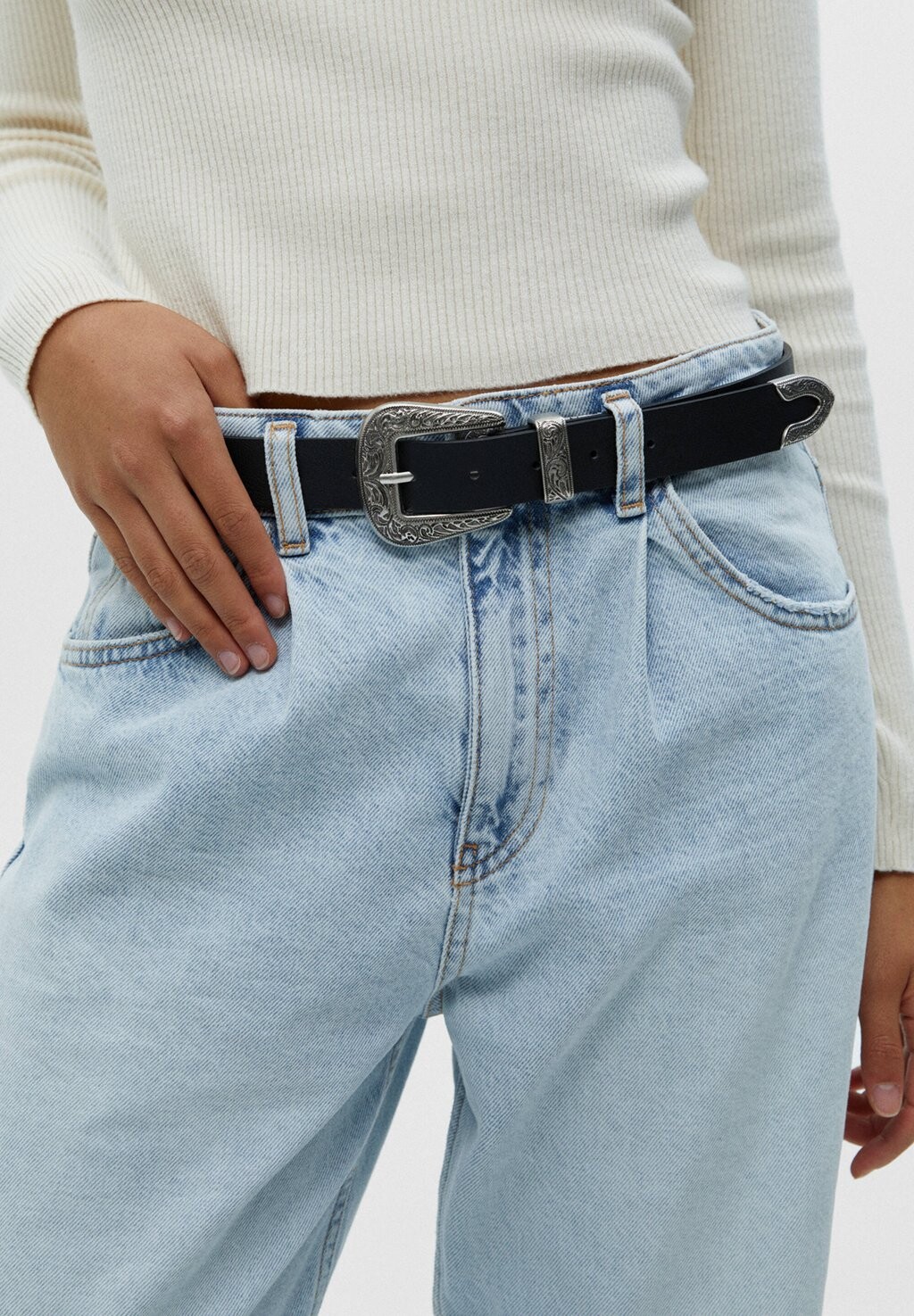

Ремень PULL&BEAR, черный