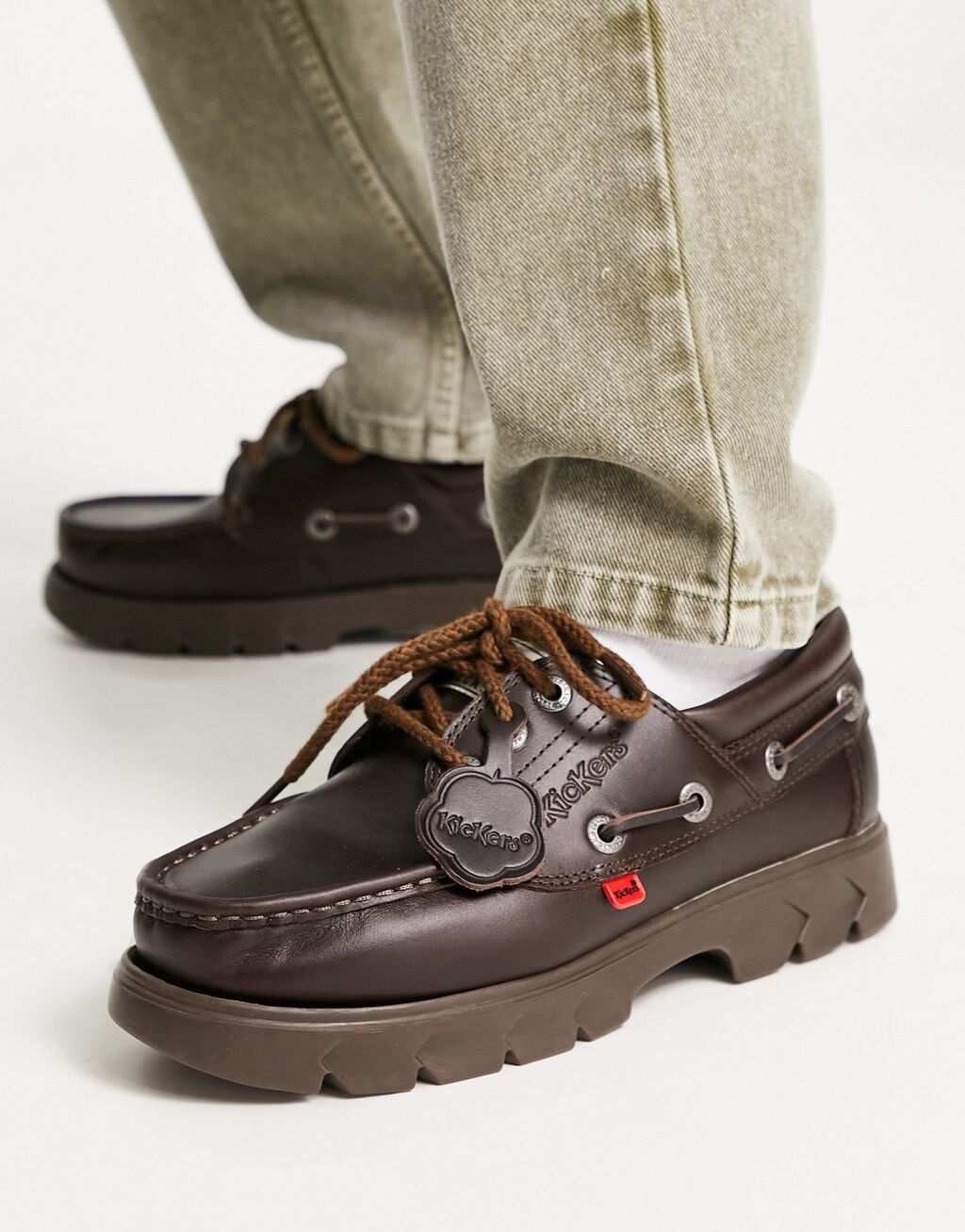 

Коричневые топсайдеры Kickers Lennon эксклюзивно для Asos