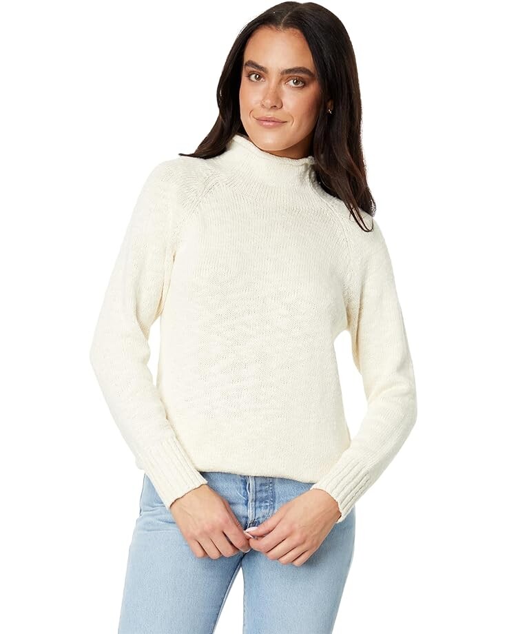 

Свитер L.L.Bean Cotton Raggs Funnel Neck Pullover, цвет Cream