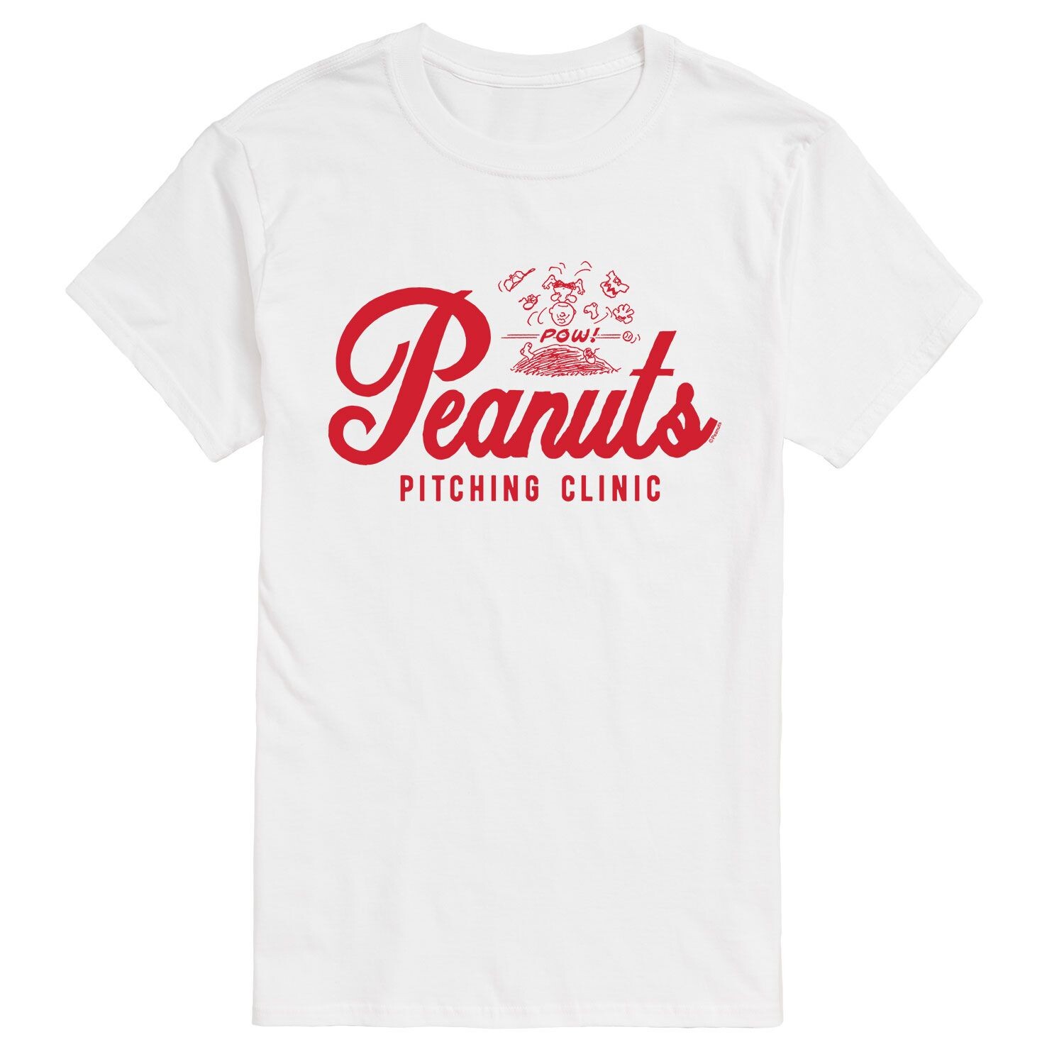 

Футболка Big & Tall Peanuts Pitching Clinic License, белый