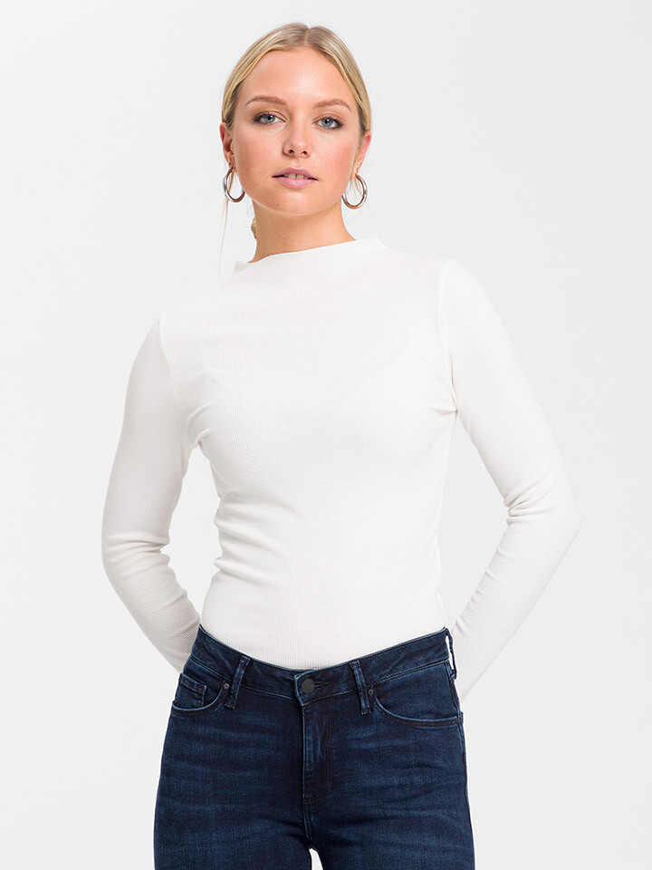 

Лонгслив Cross Jeans, кремовый