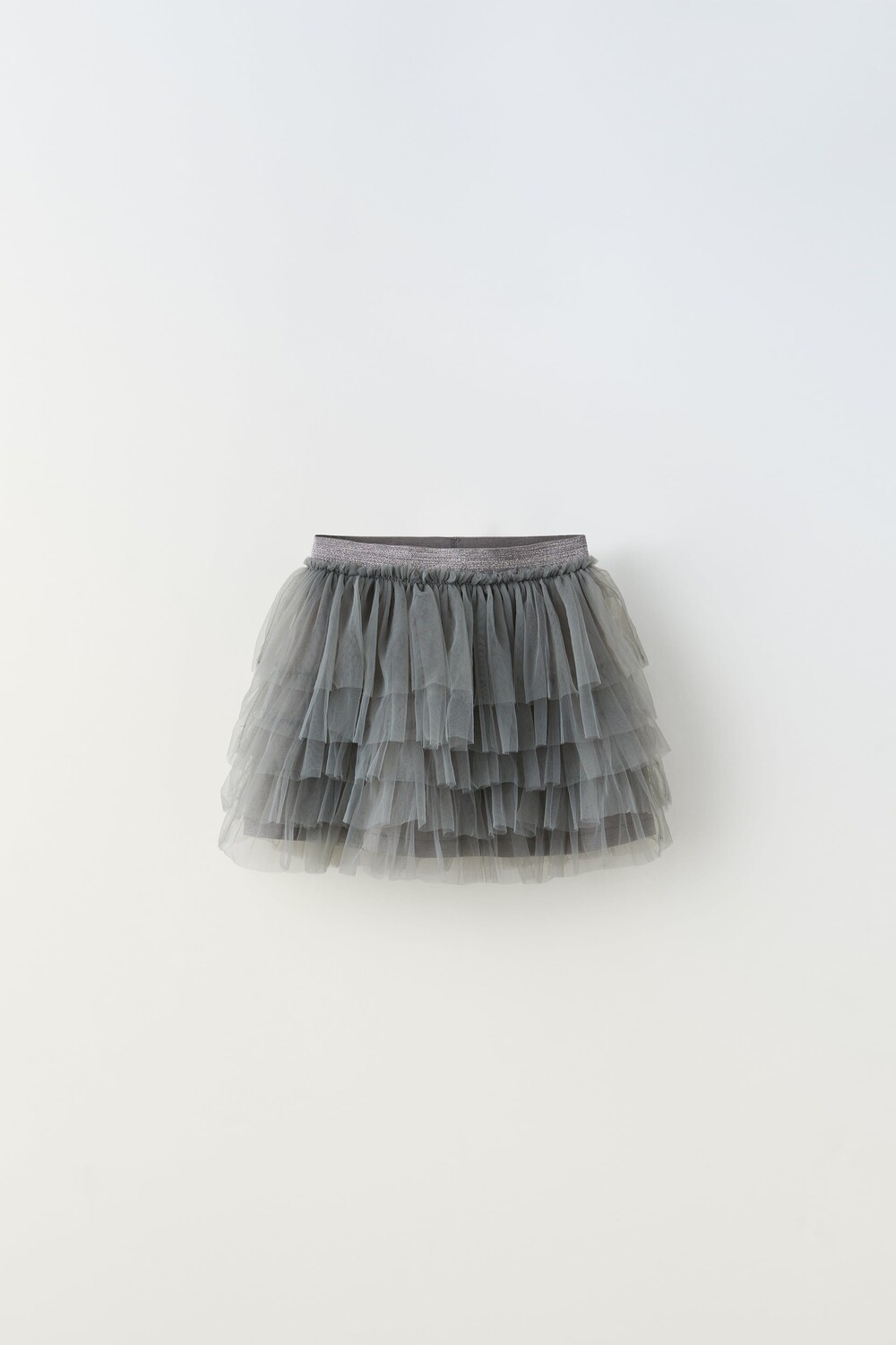 

Юбка из тюля с блестящими деталями Zara, серый