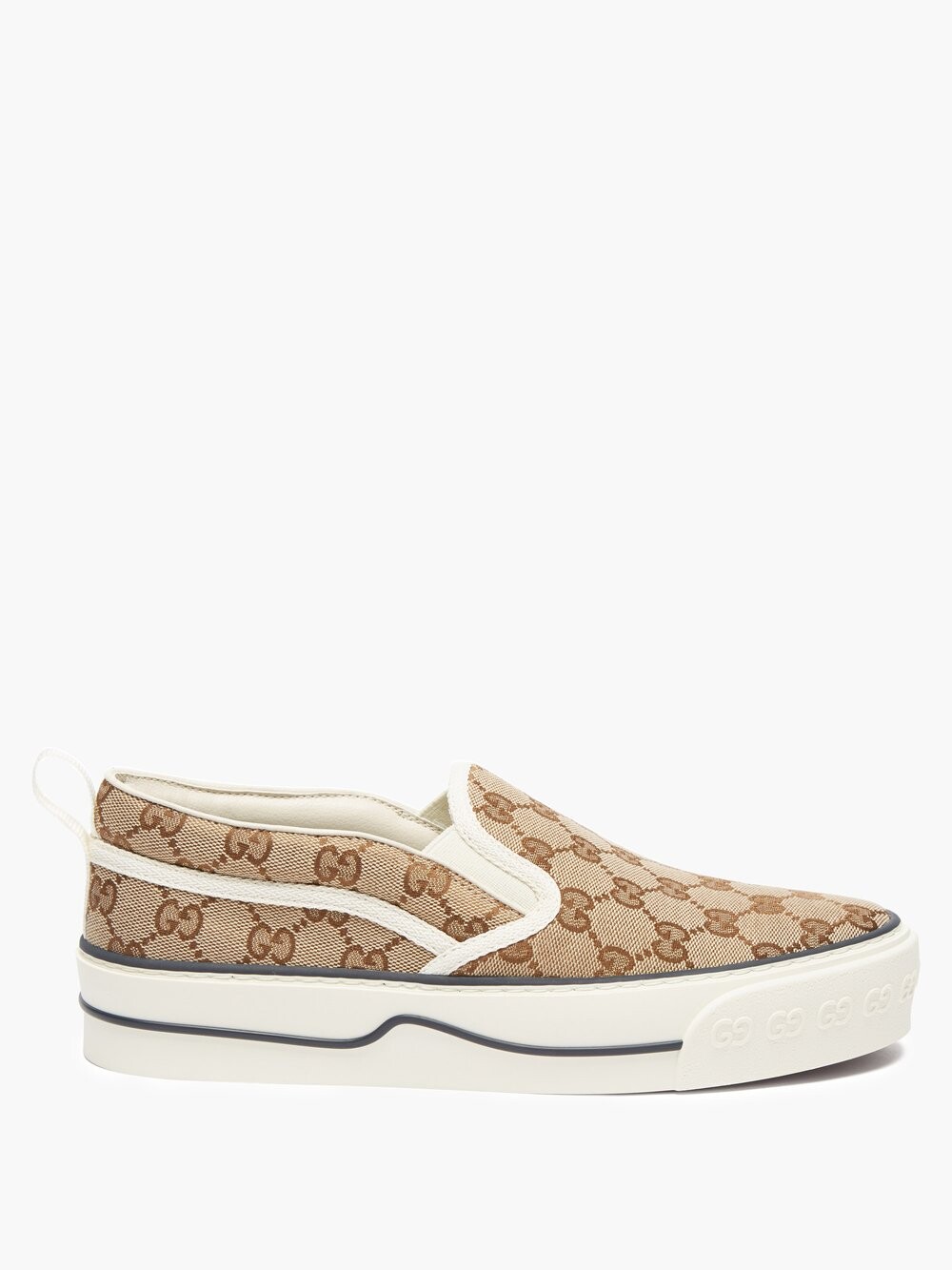 

Кроссовки-слипоны tennis 1977 с жаккардовым узором gg Gucci, коричневый