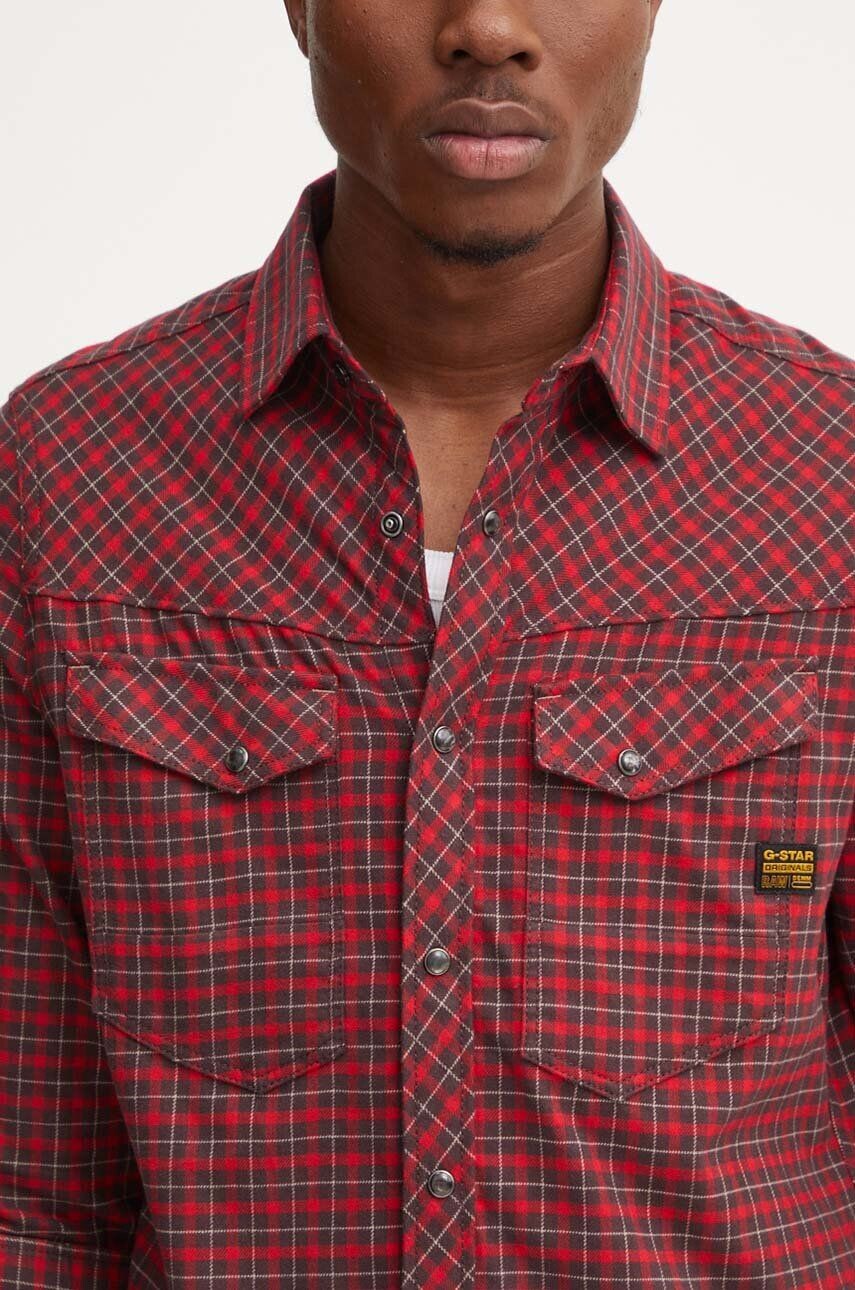 

G-Star рубашка из необработанного хлопка G-Star Raw, красный
