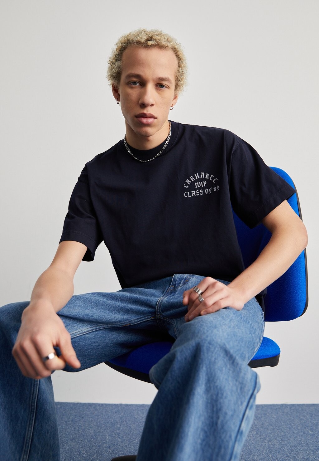 

Футболка с принтом Carhartt WIP, темно-синий