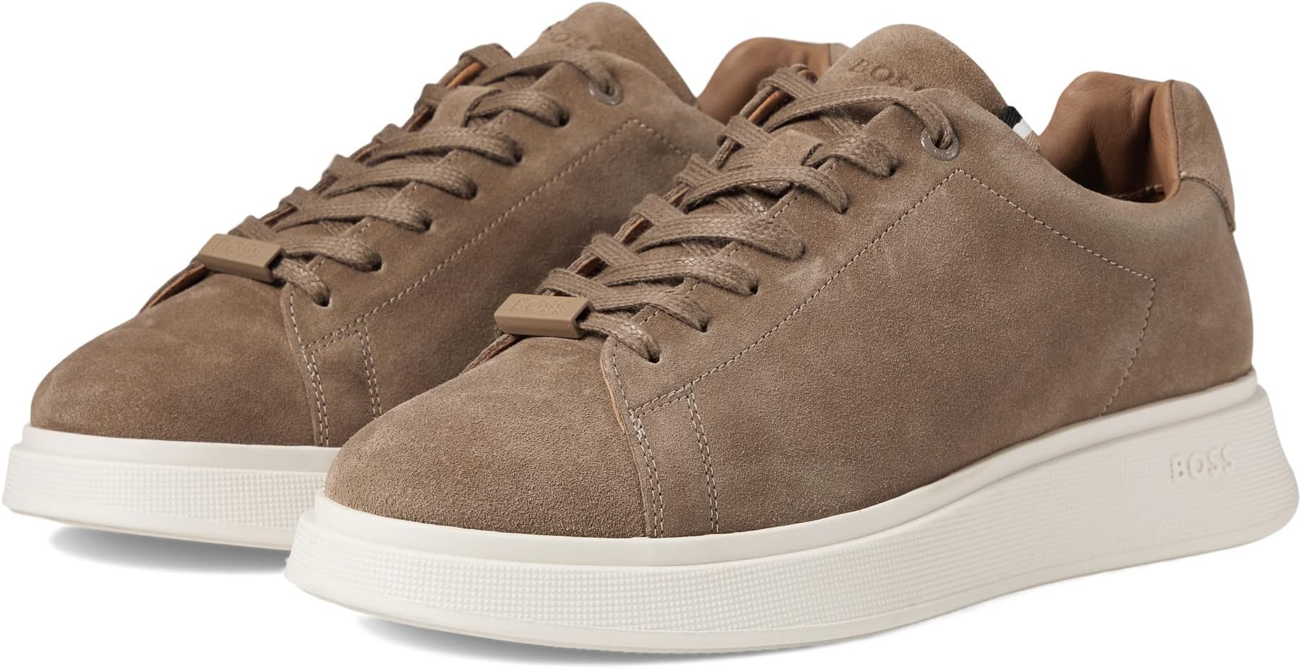 Кроссовки Bulton Suede Sneakers with Rubber Sole BOSS, цвет Sandy Brown