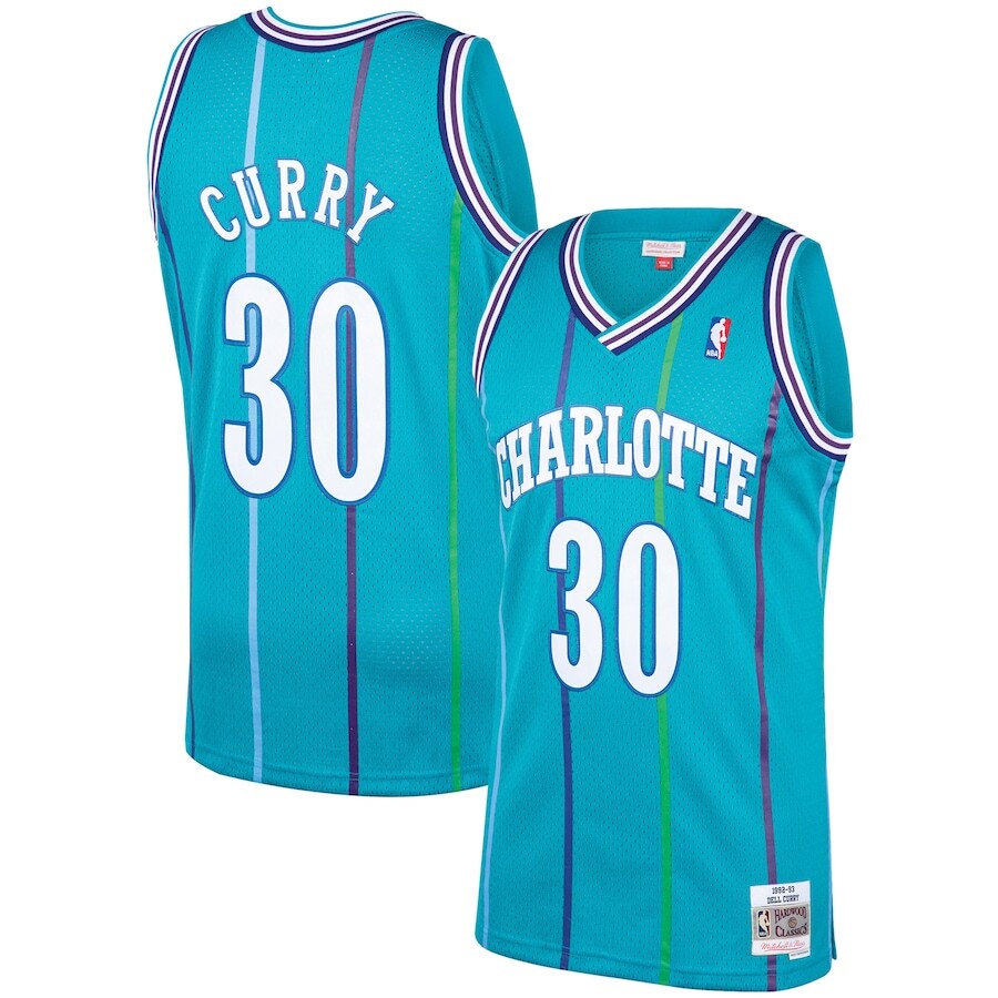 

Джерси Mitchell & Ness Charlotte Hornets, бирюзовый