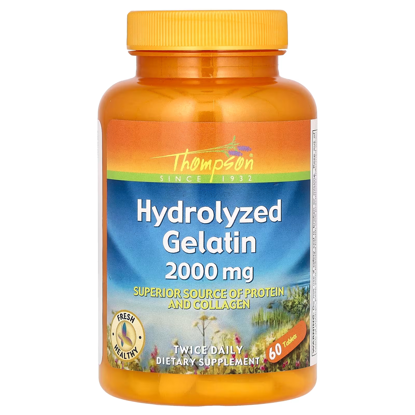 Гидролизованный желатин 2000 мг 60 таблеток (1000 мг на таблетку) Thompson thompson железо 50 мг 60 таблеток
