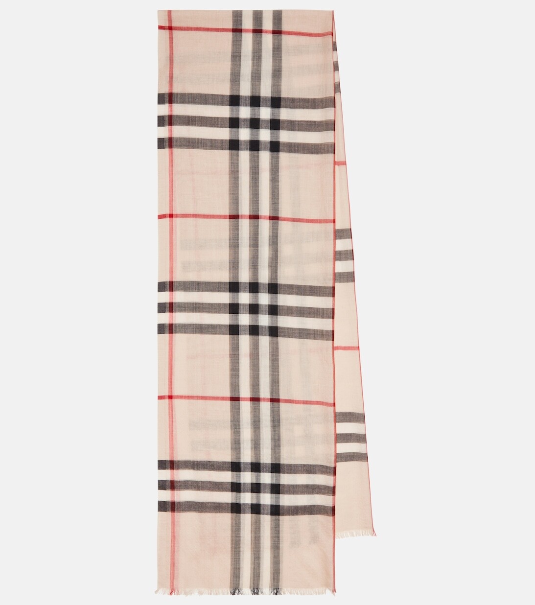 

Шарф из шерсти и шелка Burberry, разноцветный