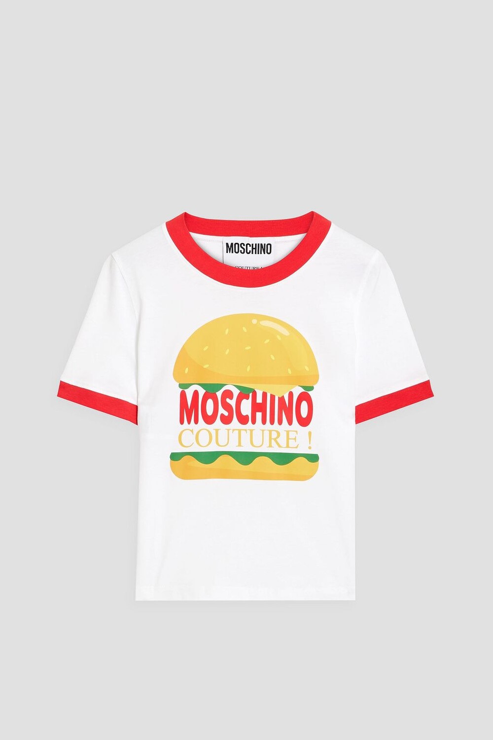 

Футболка из хлопкового джерси с принтом MOSCHINO, красный