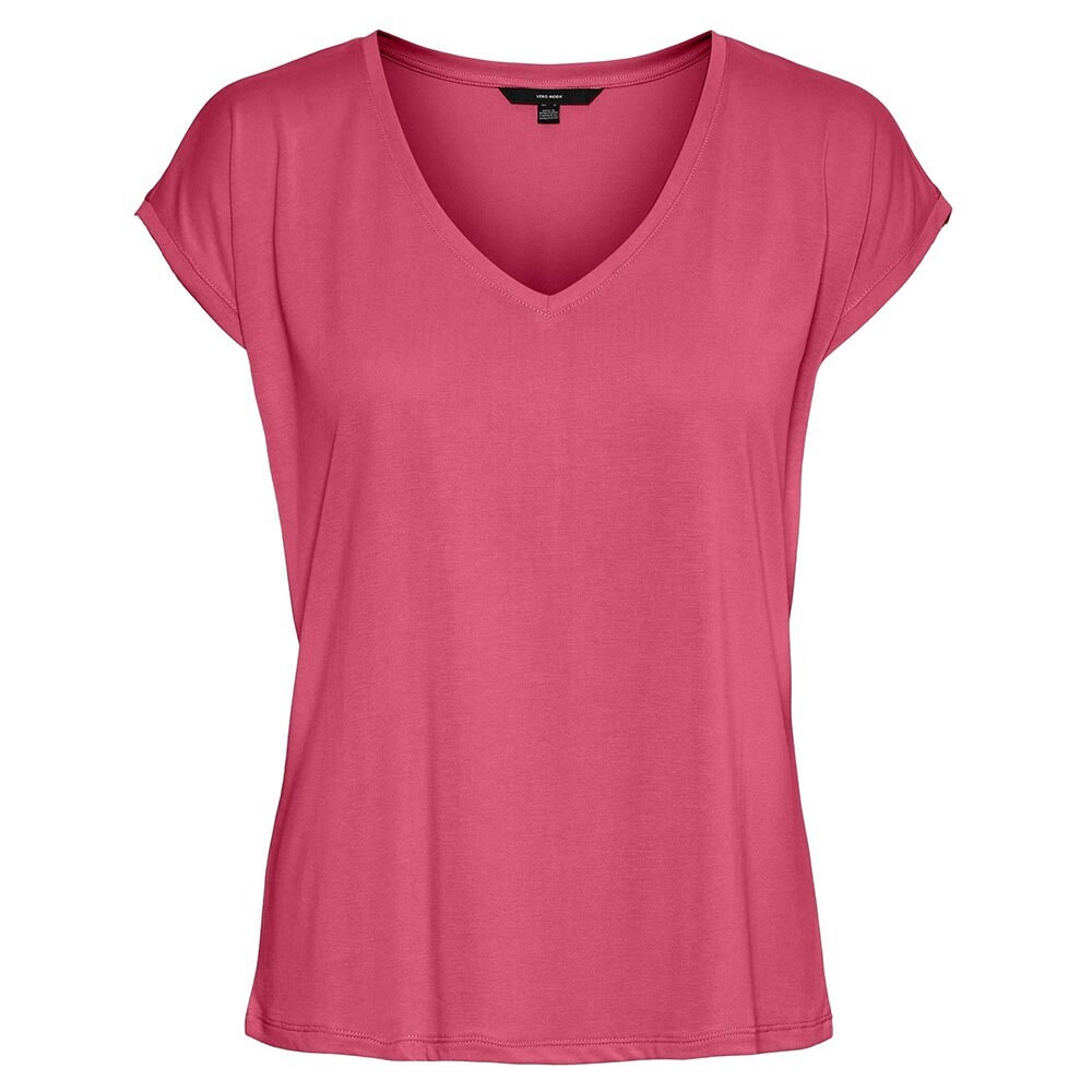 

Футболка с коротким рукавом Vero Moda Fill V Neck, розовый