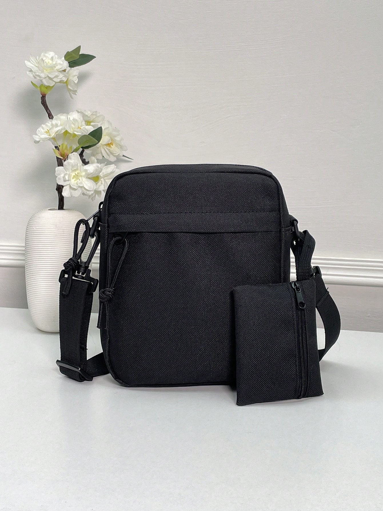 Мини-квадратная портативная сумка, черный