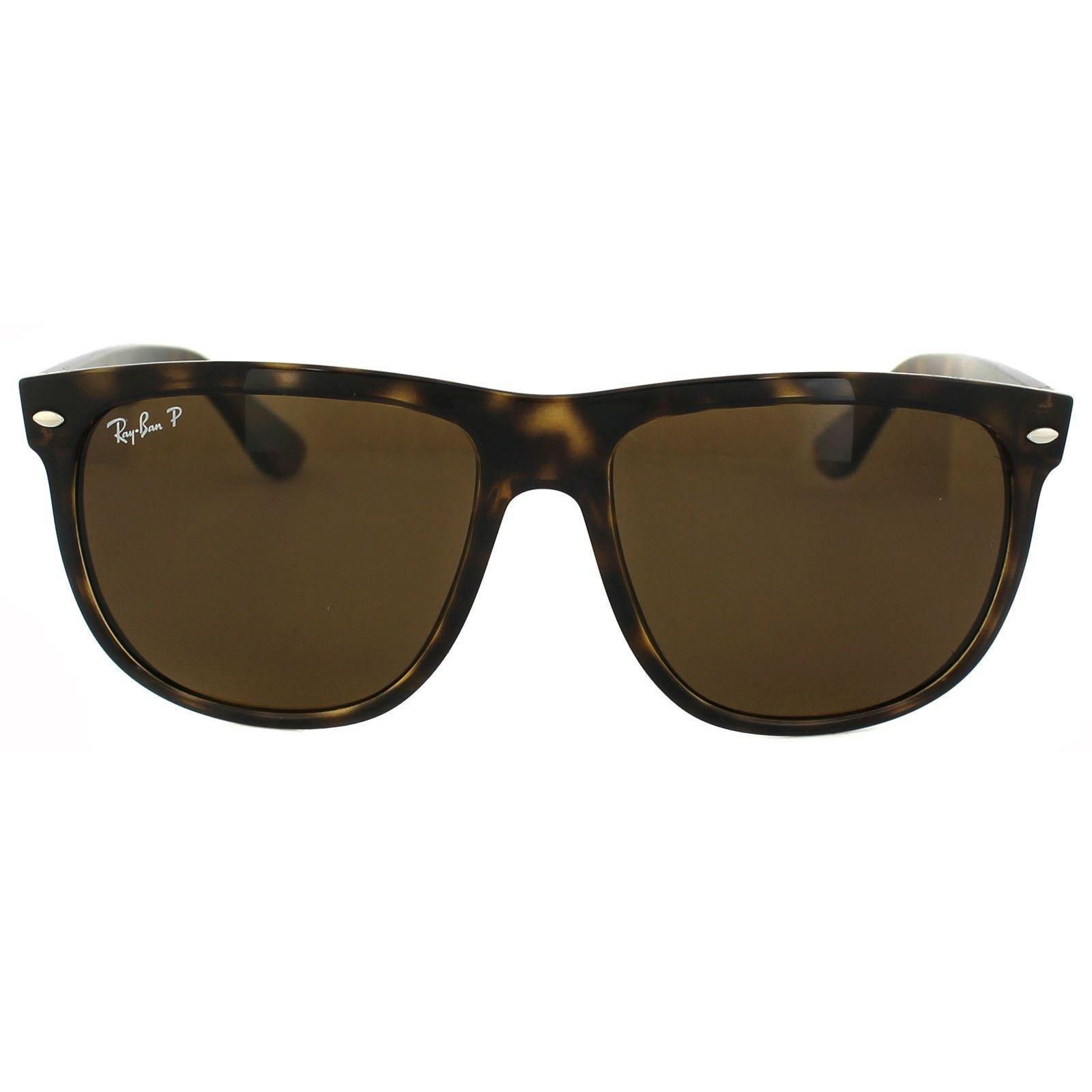 Прямоугольные черепахово-коричневые поляризованные солнцезащитные очки 4147 Ray-Ban, коричневый