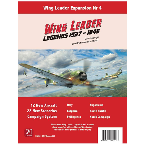 Настольная игра Wing Leader: Expansion 4 Legends 1937 – 1945 GMT Games