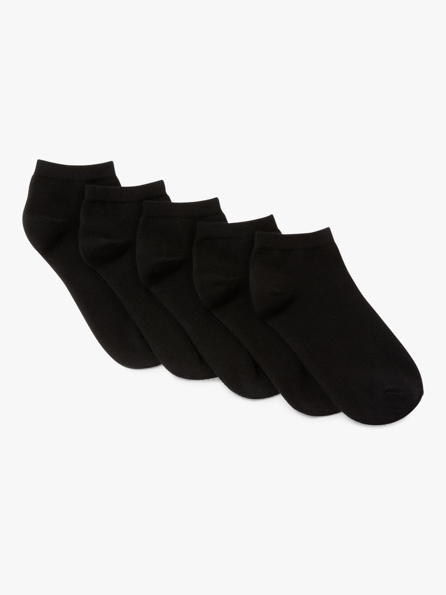 Женские тренировочные носки из смеси хлопка John Lewis ANYDAY, черный