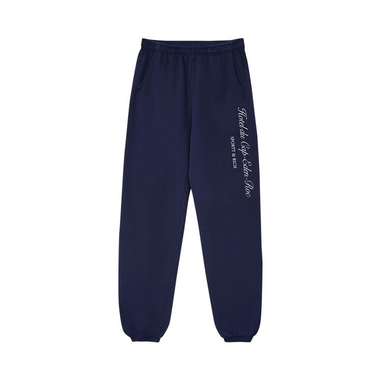 

Спортивные брюки Sporty & Rich Hotel Du Cap Cursive Sweatpant, цвет Navy/White