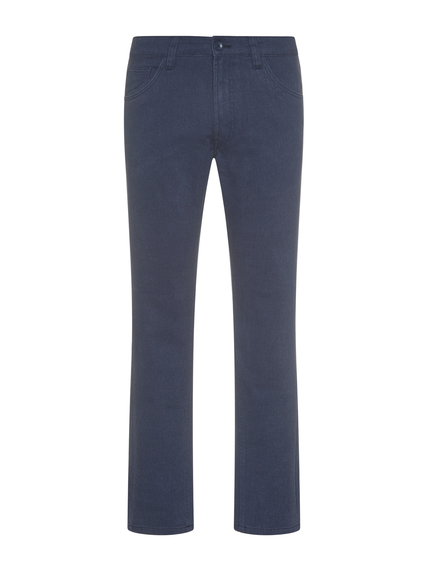 JCT брюки стандартного кроя с пятью карманами из чистого хлопка., темно-синий