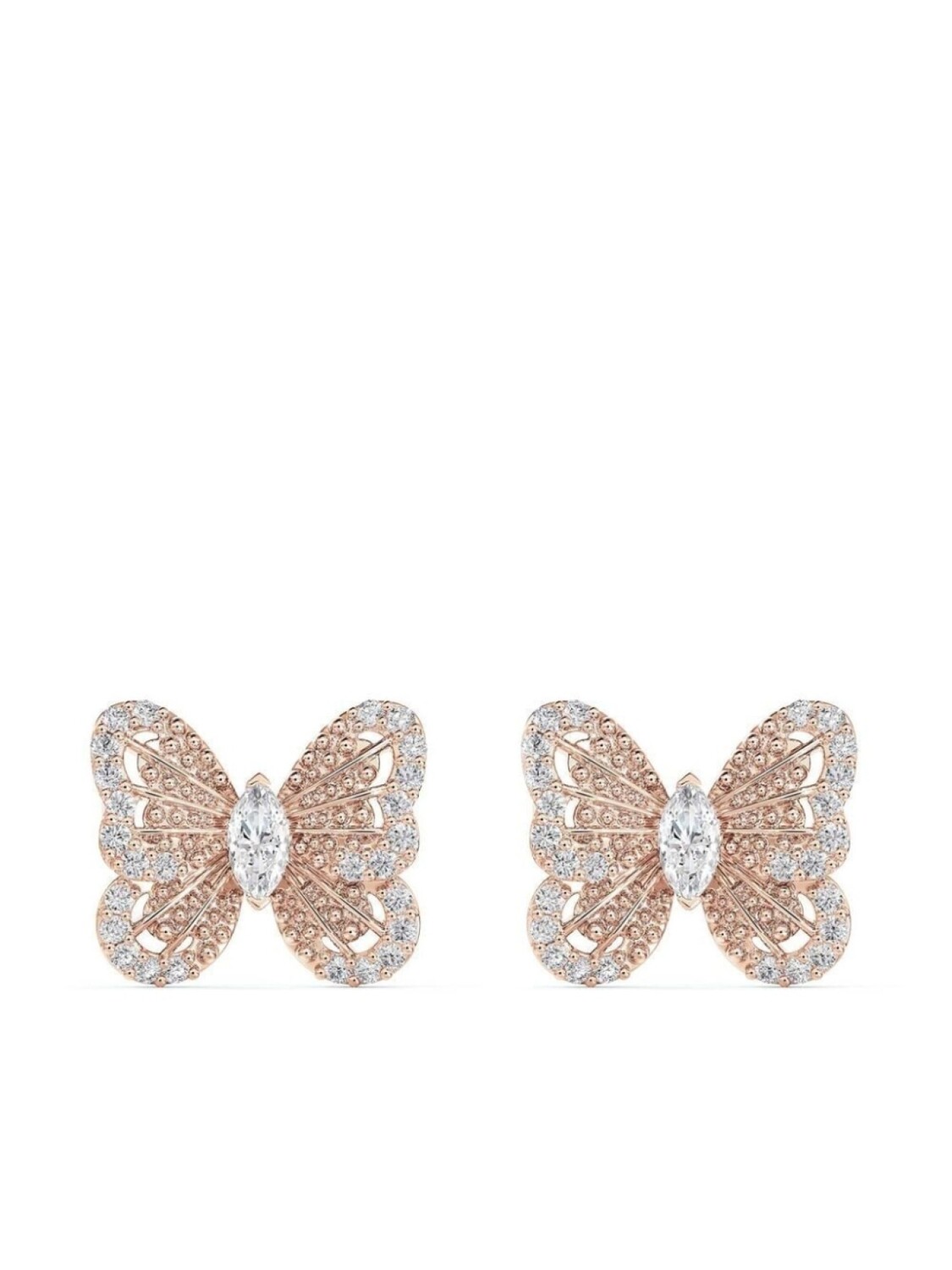 

Серьги Portraits of Nature из розового золота с бриллиантами De Beers Jewellers, розовый