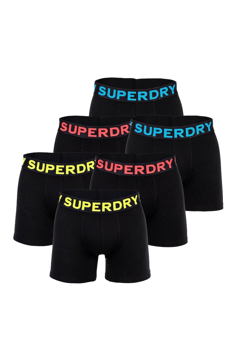 

Боксеры с логотипом на поясе - 6 пар Superdry, красный