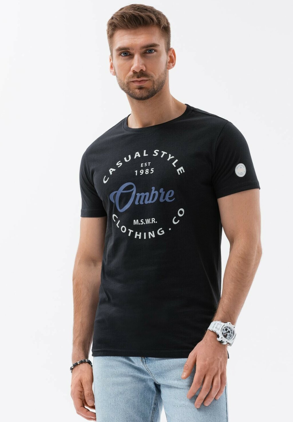 

Футболка с принтом PRINTED Ombre, черный