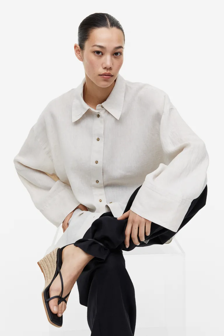 

Кожаные эспадрильи на узкой платформе H&M, черный