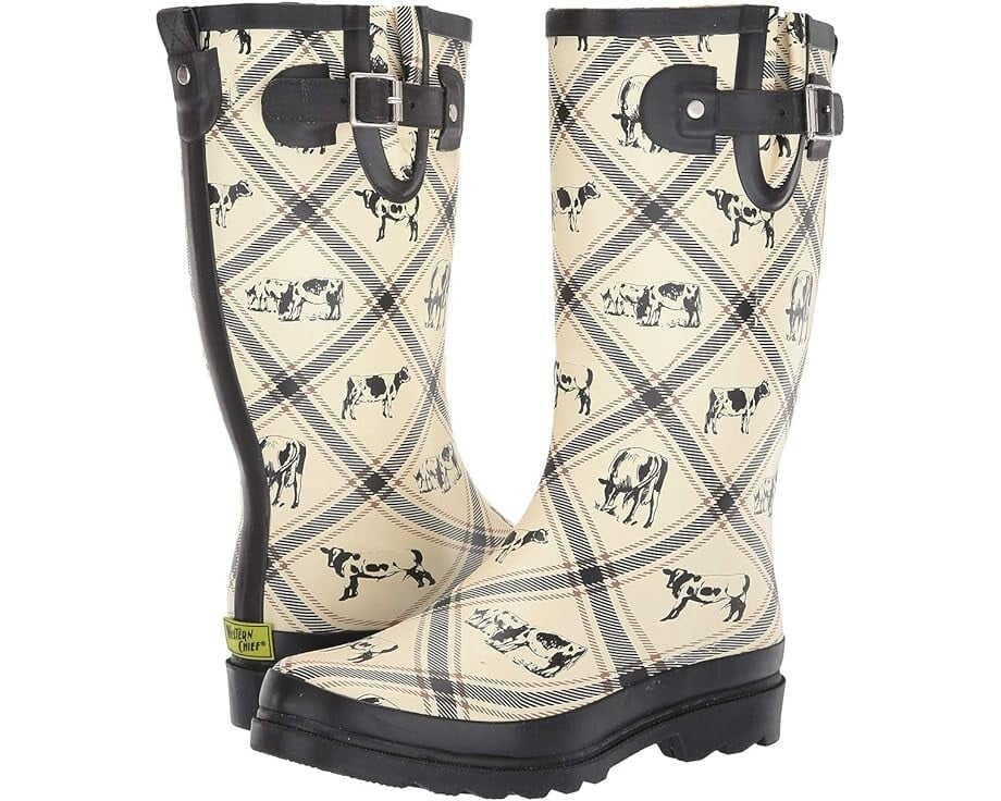 

Ботинки Western Chief Printed Tall Rain Boot, цвет Country Cows