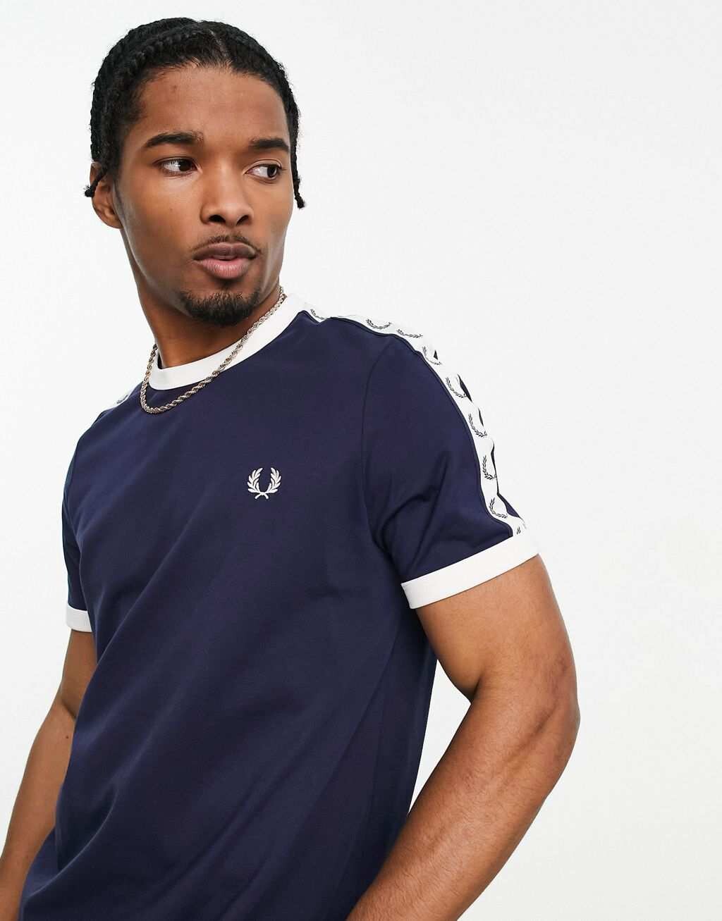 

Темно-синяя футболка с логотипом Fred Perry - NAVY, Синий