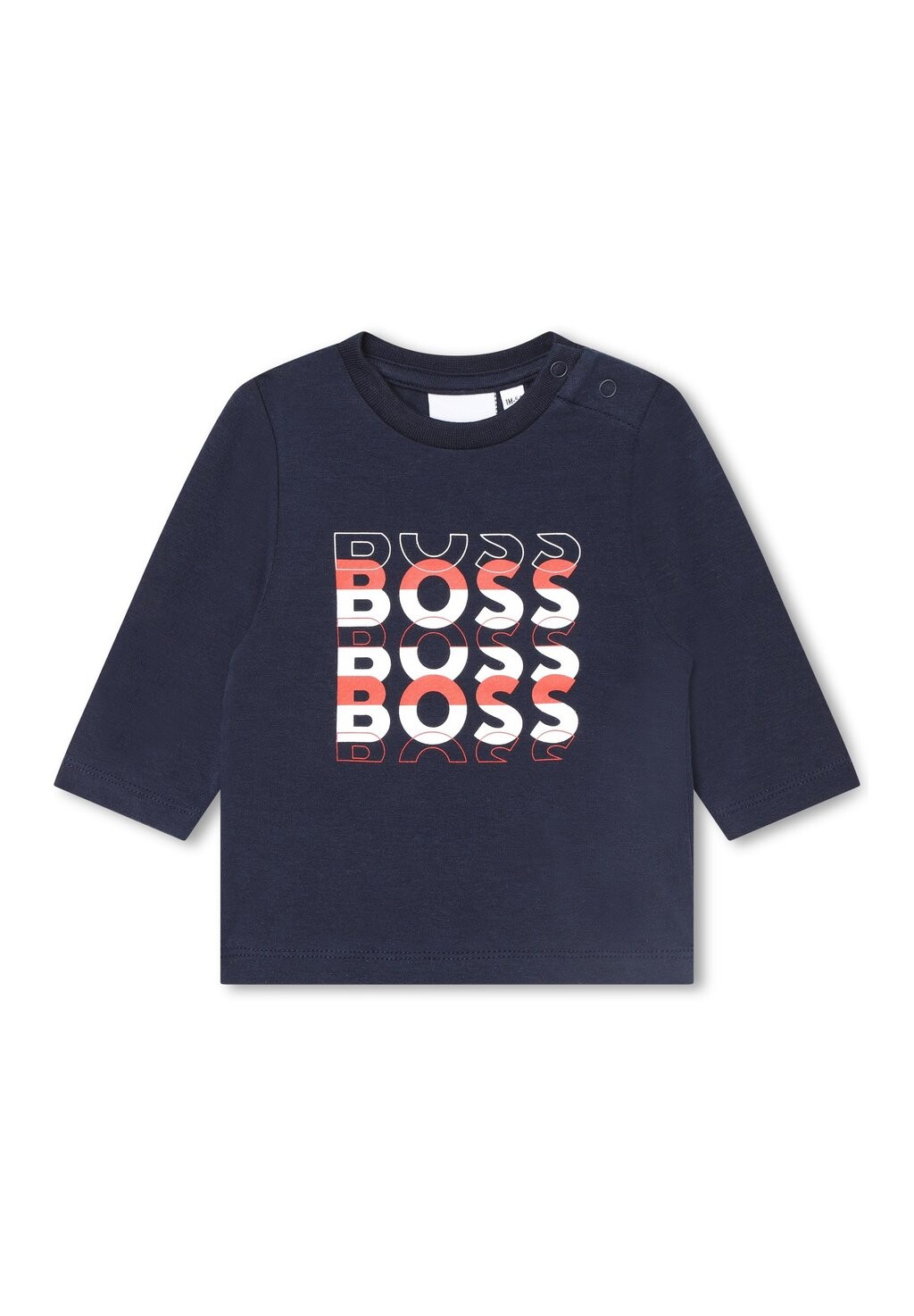

Рубашка с длинным рукавом BOSS Kidswear, цвет navy