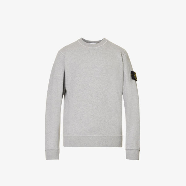 

Толстовка свободного кроя из хлопкового джерси с логотипом Stone Island, серый