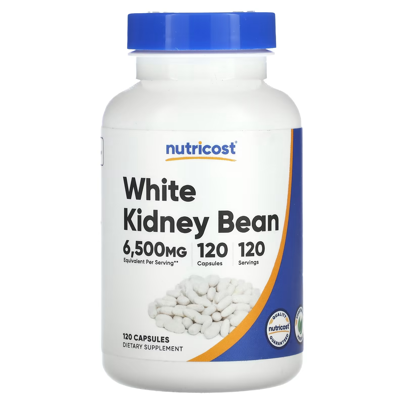 Белая фасоль Nutricost 6500 мг, 120 капсул