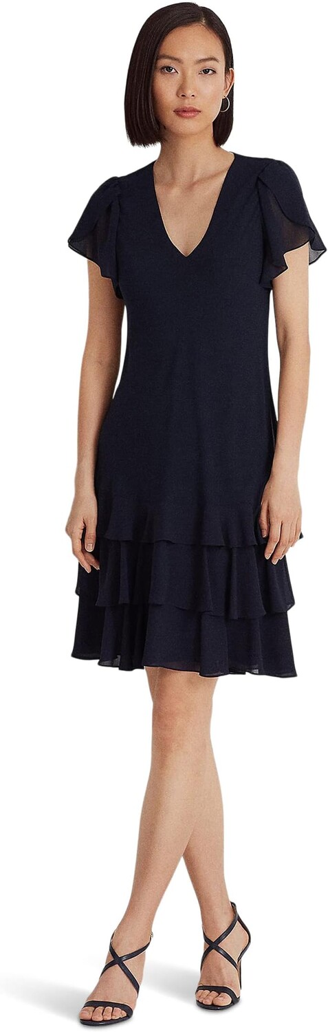 

Платье Georgette с заниженной талией LAUREN Ralph Lauren, цвет Lighthouse Navy