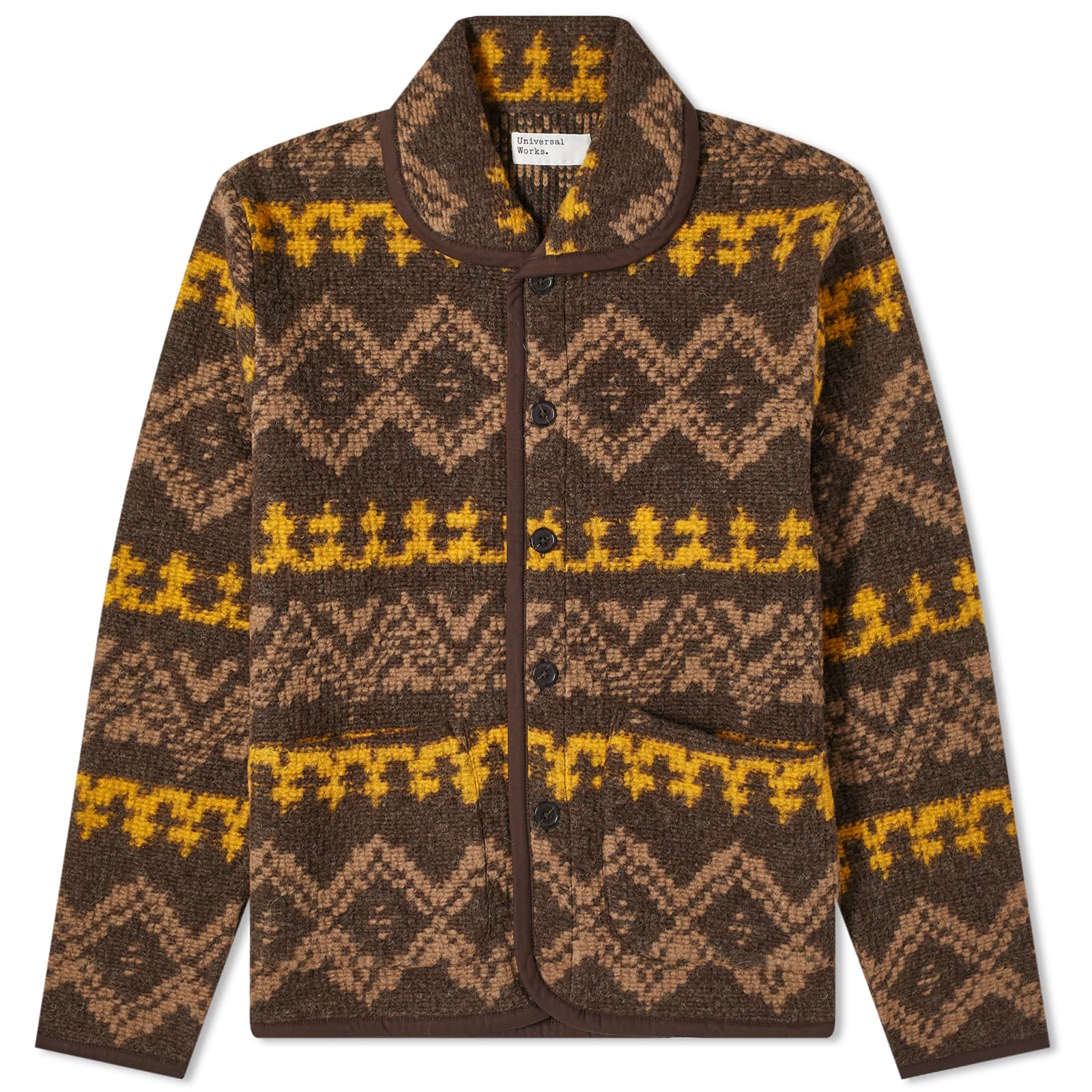 Куртка Universal Works Moroccan Rug Fleece Lancaster, коричневый куртка universal works duke fleece zip bomber цвет brown check
