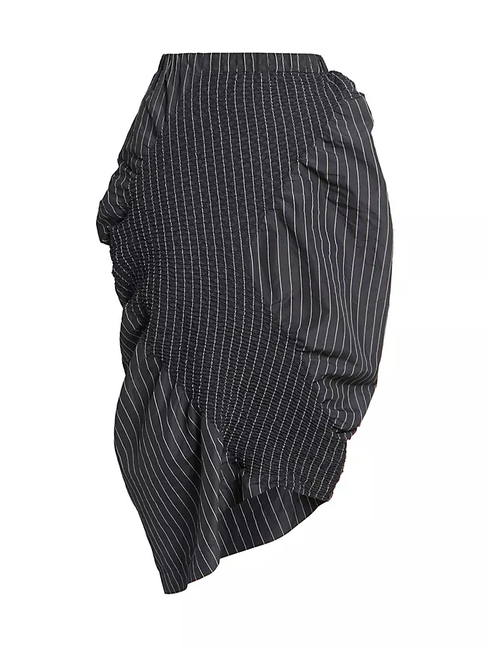 

Асимметричная юбка миди в тонкую полоску Issey Miyake, черный