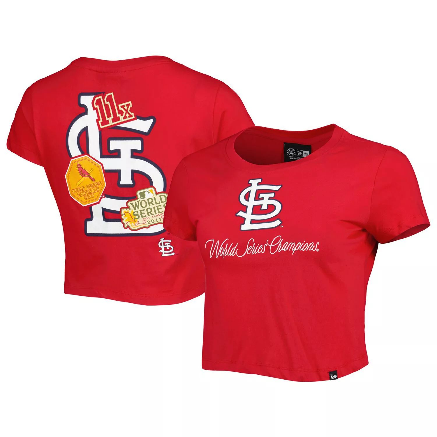 Женская красная футболка New Era St. Louis Cardinals Historic Champs New Era