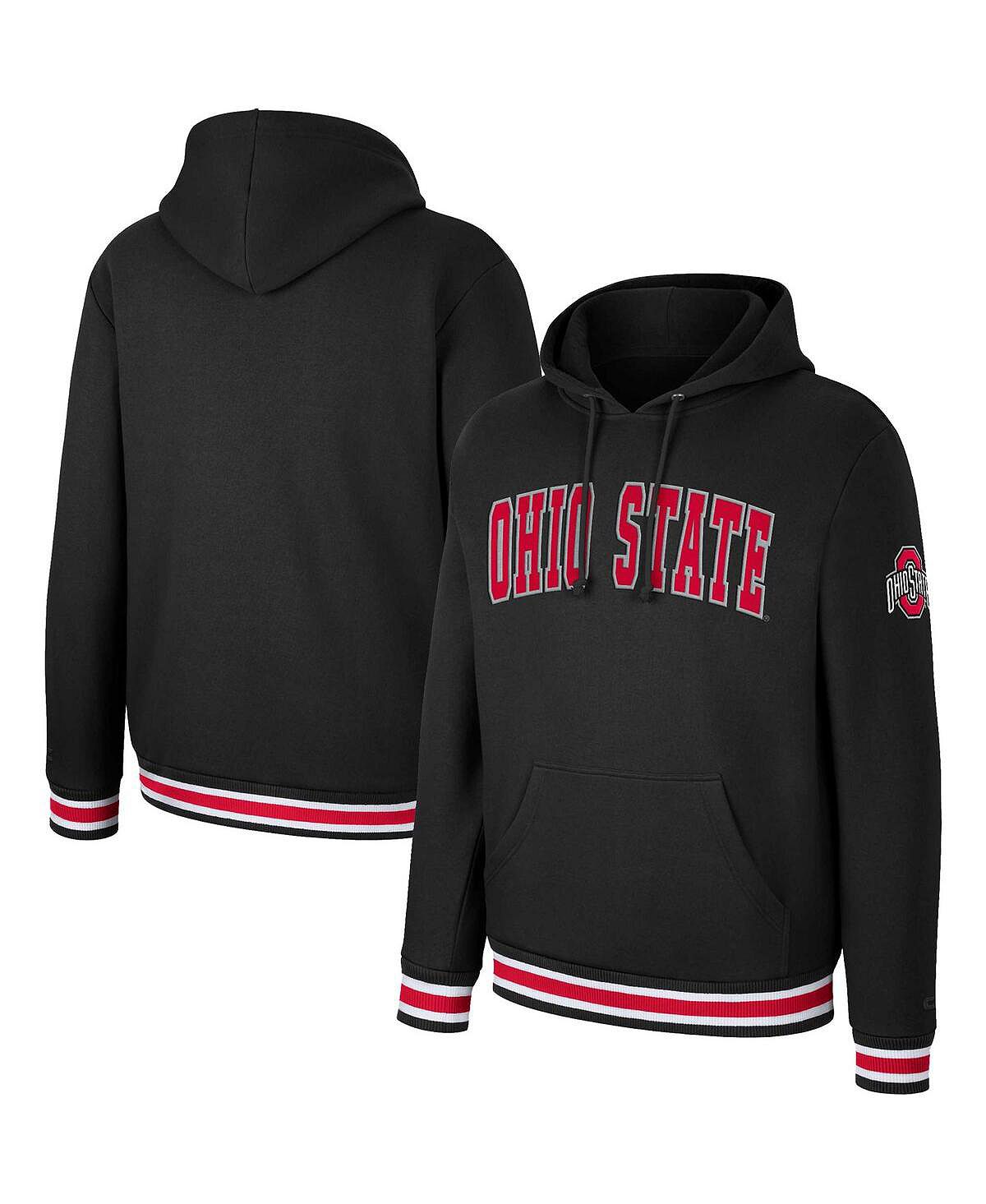 цена Мужской черный пуловер с капюшоном Ohio State Buckeyes Varsity Arch Colosseum