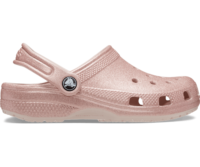 Классические блестящие сабо Crocs детские, цвет Quartz Glitter