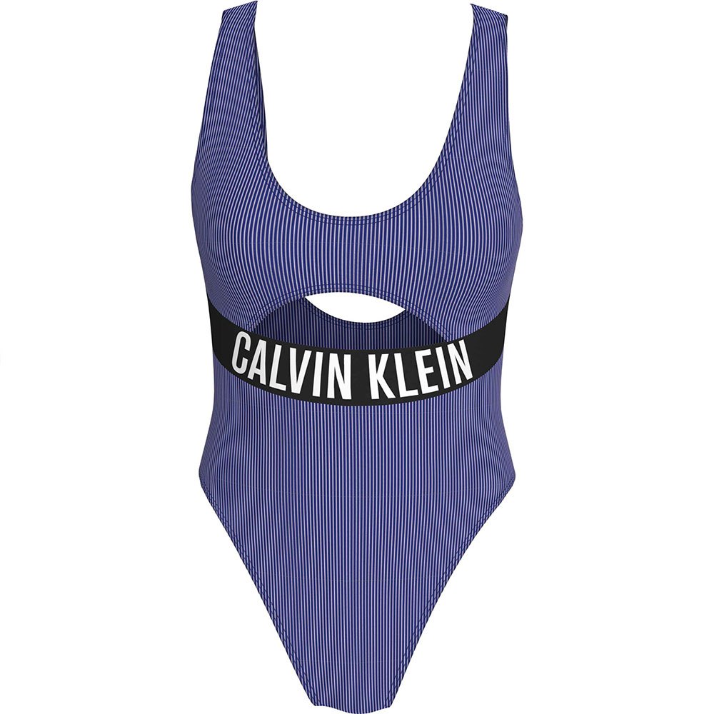 Купальник Calvin Klein One Piece Swimsuit, синий 2023 contrasting leopard print one piece swimsuit