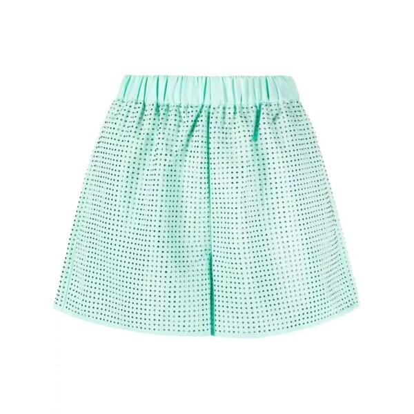 

Шорты high-waisted crystal-embellished shorts Self Portrait, синий
