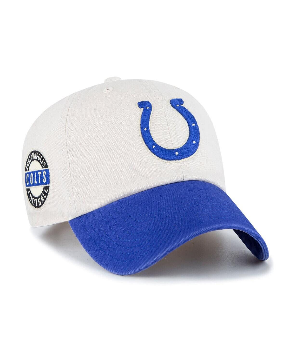 

Мужская кремовая регулируемая шляпа Royal Indianapolis Colts '47 с боковым шагом и очисткой '47 Brand