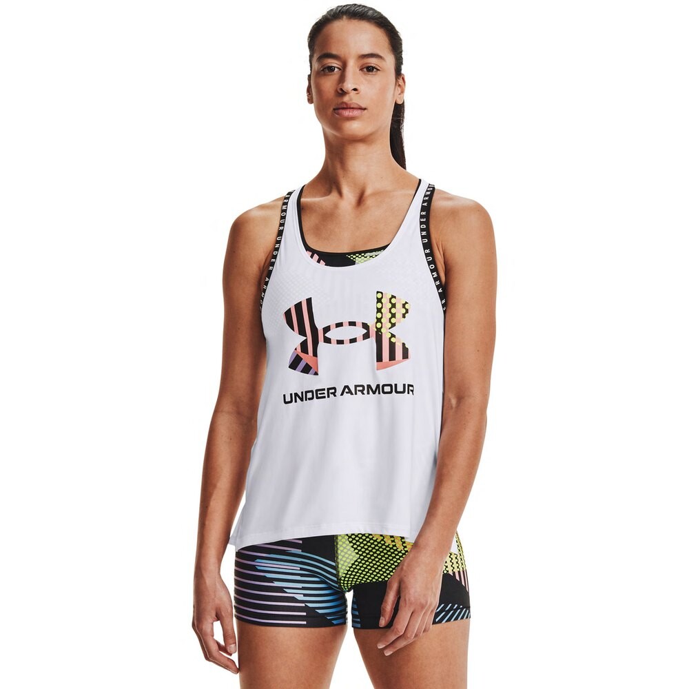 

Футболка без рукавов Under Armour Knockout Geo, белый