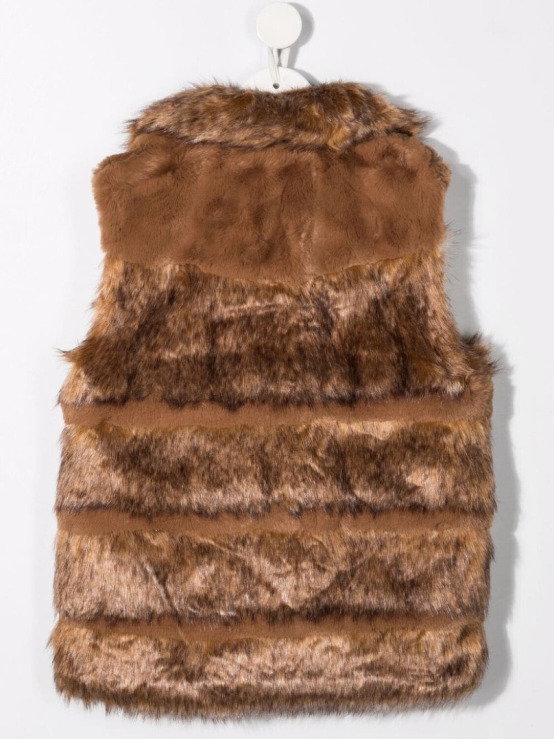 

Chloé Kids жилет из искусственного меха со вставками, коричневый