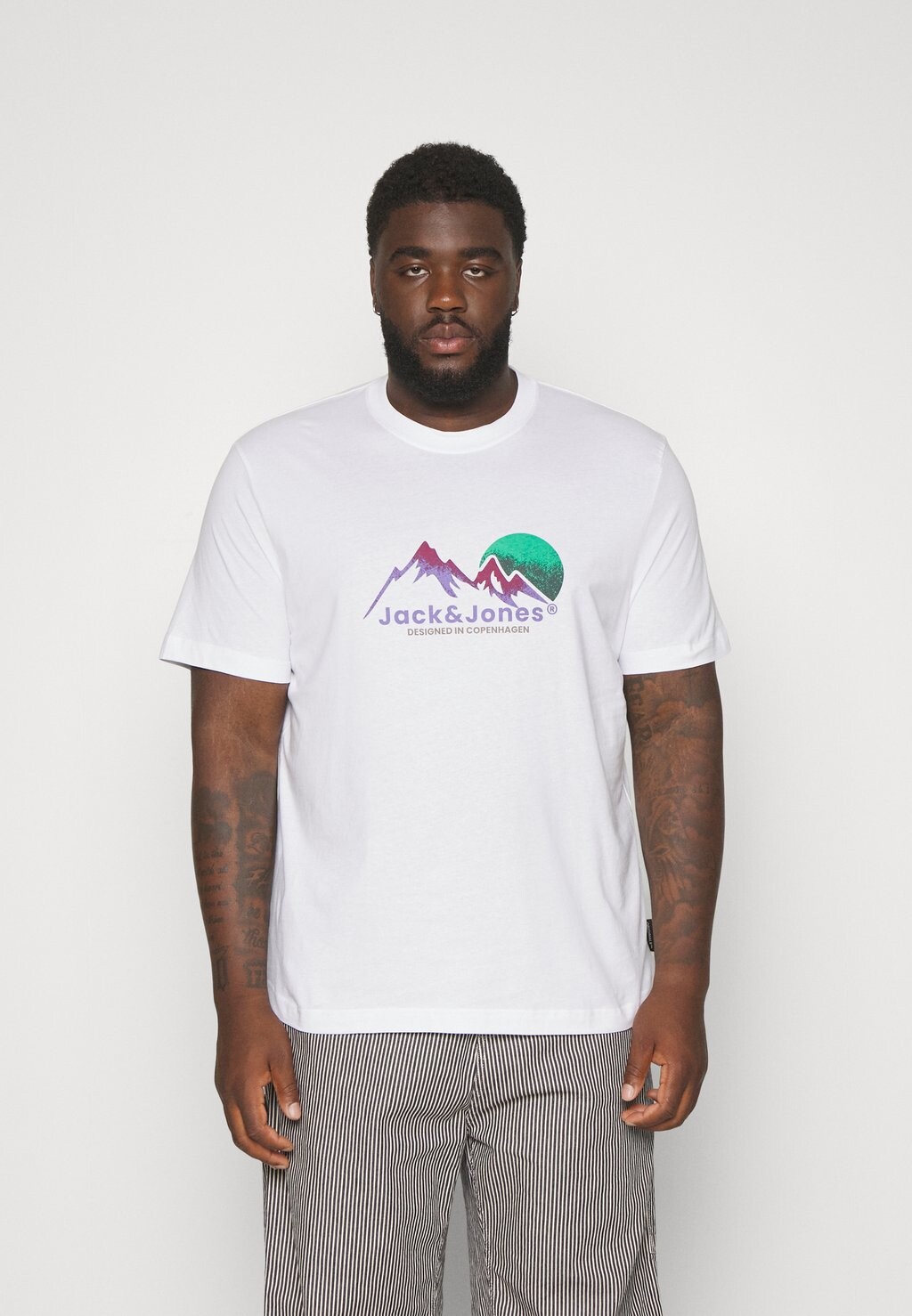 

Футболка с принтом Jorsilverlake Graphic Tee Crew Jack & Jones, цвет bright white
