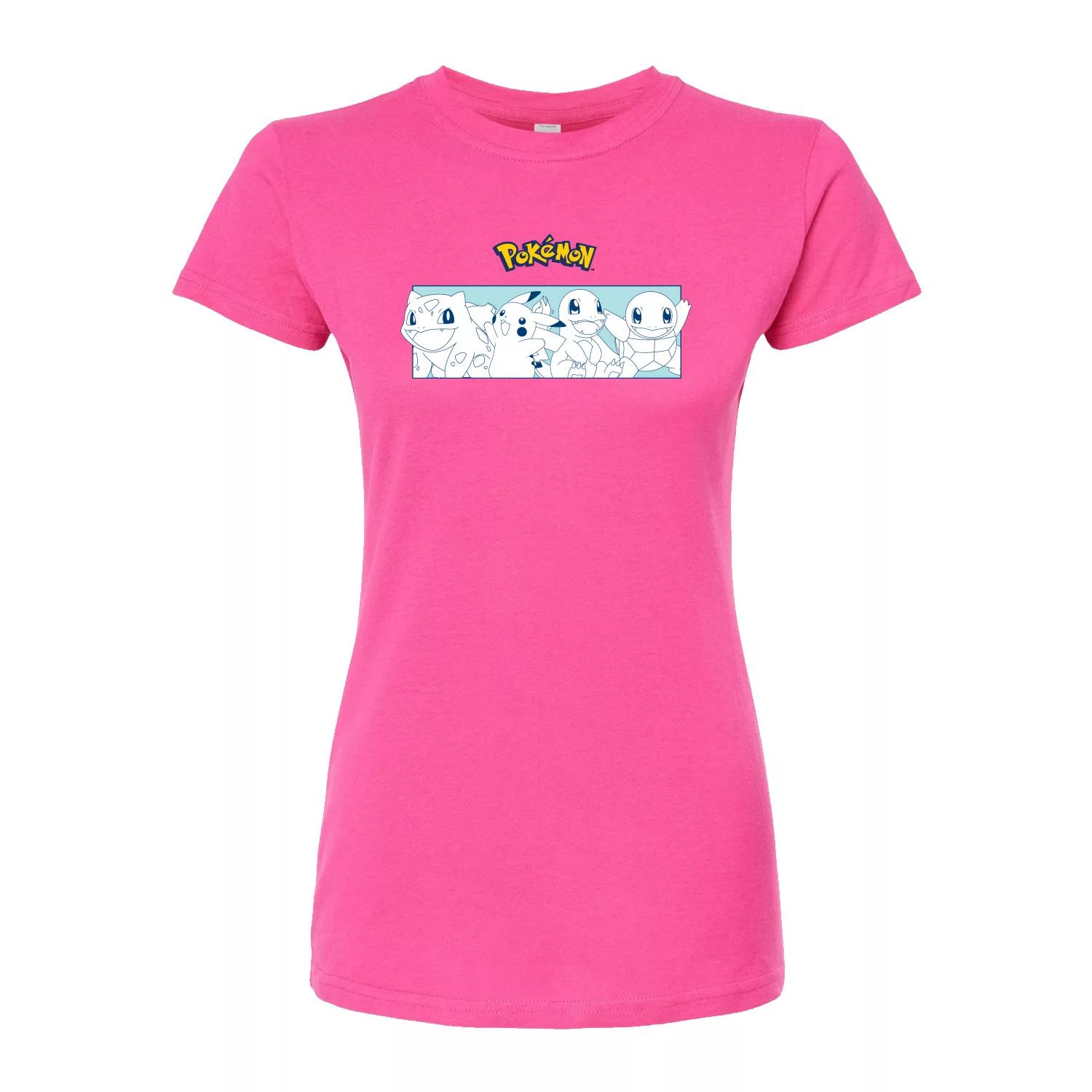 Облегающая футболка Pokémon Starters для юниоров Licensed Character, розовый