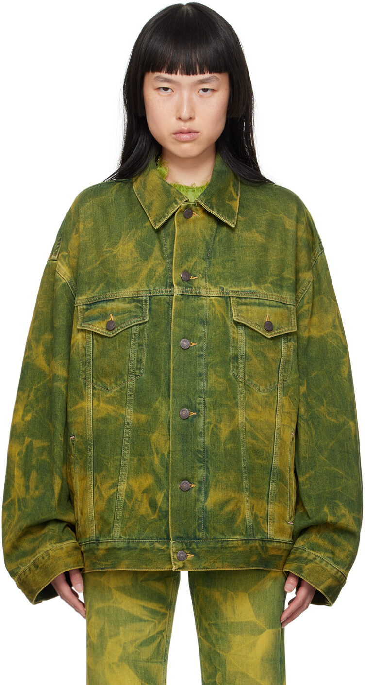 

Желтая джинсовая куртка оверсайз Acne Studios, Желтый