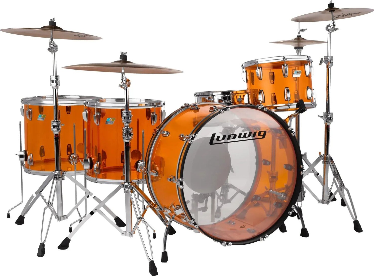 

Ludwig Vistalite Zep Набор из 5 предметов с малым барабаном - Янтарный