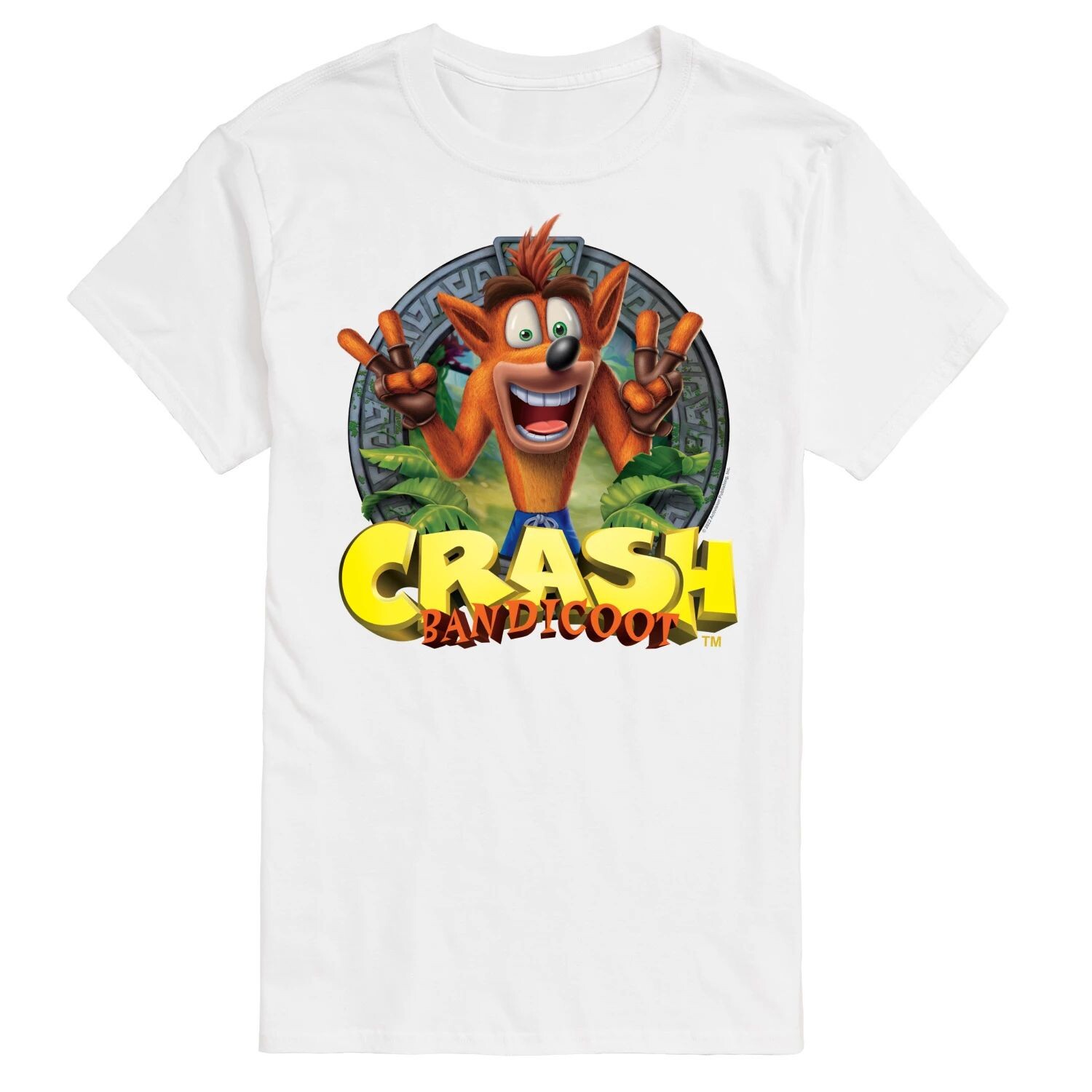 

Футболка Big & Tall Crash Bandicoot Peace Stone Licensed Character, белый