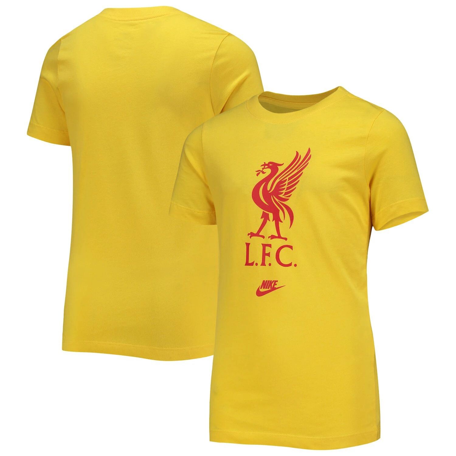 

Желтая футболка Nike Liverpool Futura Crest Youth Nike
