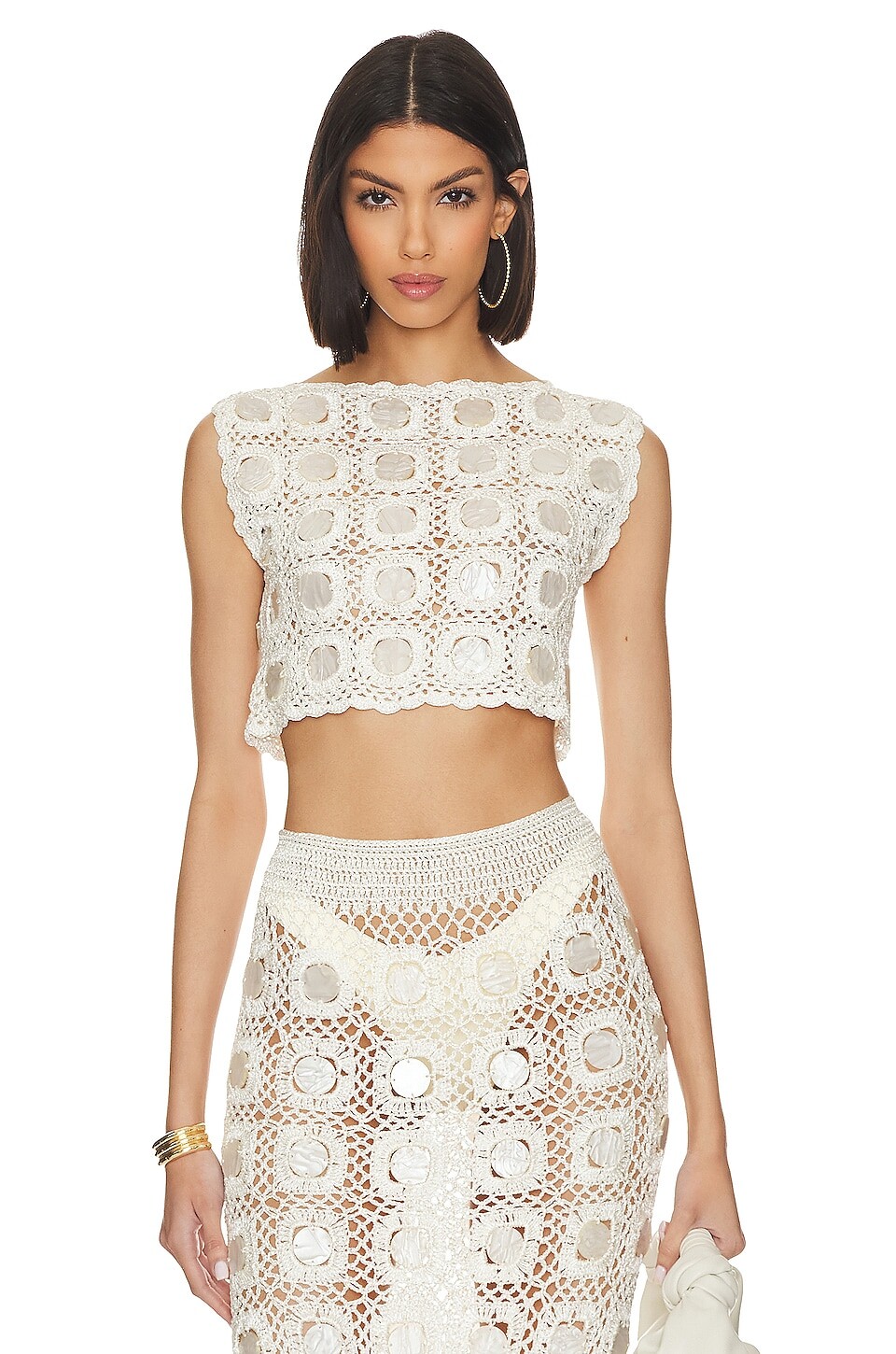 

Топ Alix Pinho Ellen Crop, белый